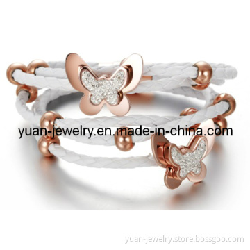 316L Stainless Stseel and Leather Bracelet (LSSB005)